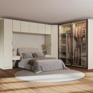 Guarda-Roupa Modulado de Canto Obliquo 8 Peças 9 Portas Reflectas Orion CabeCasa MadeiraOriginals