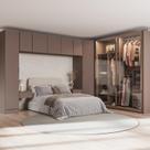 Guarda-Roupa Modulado de Canto Obliquo 8 Peças 9 Portas Reflectas Orion CabeCasa MadeiraOriginals Mocha Guarda-Roupa Modulado de Canto Obliquo 8 Peças 9 Portas Reflectas Orion CabeCasa MadeiraOriginals Mocha