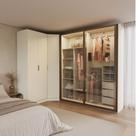 Guarda-Roupa Modulado de Canto Obliquo com 5 Portas Reflectas Orion Cabecasa Madeira Originals