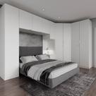 Guarda Roupa Modulado de Casal 10 Portas 5 Peças e 1 Cabeceira Hera CabeCasa MadeiraOriginals