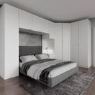 Guarda Roupa Modulado de Casal 10 Portas 5 Peças Hera CabeCasa MadeiraMadeira Branco Geada