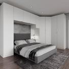 Guarda Roupa Modulado de Casal 10 Portas 5 Peças Hera CabeCasa MadeiraMadeira Branco Geada