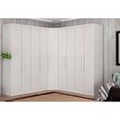 Guarda-Roupa Modulado de Casal Itália 001 em mdf com 9 Portas e 6 Gavetas Novo Horizonte Branco