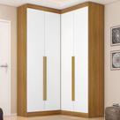 Guarda-Roupa Modulado Dormitório Casal Canto com 4 Portas Versatille Yescasa Freijó/Branco
