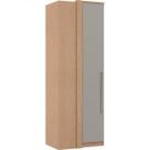 Guarda Roupa Modulado Elegance Canto Reto 1 Porta-Carvalho/Cinza