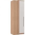 Guarda Roupa Modulado Elegance Canto Reto 1 Porta-Carvalho/Off White