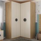 Guarda Roupa Modulado Infantil de Canto 4 Portas 2 Gavetas Joy Kids CabeCasa MadeiraOriginals