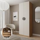 Guarda-Roupa Modulado Joy com Gaveteiro CabeCasa MadeiraMadeira Cinza Sereno/Avena