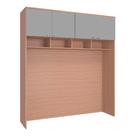 Guarda Roupa Modulado Ponte 4 Portas 245x163cm Setiba Plus Rimo Carvalho/Fendi
