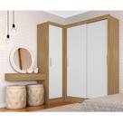 Guarda Roupa Modulado Porta De Correr Anne Bor/bran - Móveis Arapongas