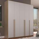 Guarda-Roupa Modulado Raven 5 PT 3 Cinza e Nogueira Guarda-Roupa Modulado Raven 5 PT 3 Cinza e Nogueira