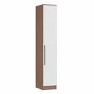 Guarda Roupa Modulado Requinte com 1 Porta - Macadâmia/Branco Line