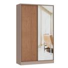 Guarda Roupa Modulado Requinte com 2 Portas de Correr e Espelho - Duna Line/Macadâmia Guarda Roupa Modulado Requinte com 2 Portas de Correr e Espelho - Duna Line/Macadâmia