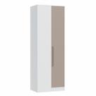 Guarda Roupa Modulado Requinte de Canto Reto com 1 Porta - Branco Line/Duna Line