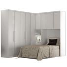 Guarda Roupa Modulado Rizon 004 Solteiro 4 Peças Novo Horizonte Cor Branco