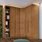 Guarda Roupa Modulado Safira 009 em MDF Com 5 Portas e 6 Gavetas - Clic Móveis