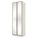 Guarda Roupa Modulado Seletto 2 Portas Areia/Jequitibá com Espelho - Móveis Henn