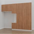 Guarda-Roupa Modulado Solteiro com Mesa de Cabeceira 7 Portas 3 Peças Hera CabeCasa MadeiraOriginals