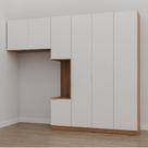 Guarda-Roupa Modulado Solteiro com Mesa de Cabeceira 7 Portas 3 Peças Hera CabeCasa MadeiraOriginals