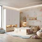 Guarda-roupa Modulado Wave e Cama Casal Lift Casatema Madeiraoriginals Guarda-roupa Modulado Wave e Cama Casal Lift Casatema Madeiraoriginals