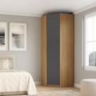 Guarda Roupa Modular 1 Porta Canto 45º Altezza Clean Belmax