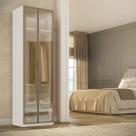 Guarda Roupa Modular 2 Portas Reflectas com Prateleiras/Cabideiros 90cm Altezza Belmax Cor:Branco Guarda Roupa Modular 2 Portas Reflectas com Prateleiras/Cabideiros 90cm Altezza Belmax Cor:Branco