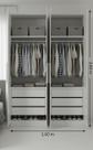 Guarda-Roupa Modular 4 Portas 6 Gavetas 1011 Ilan Branco