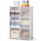 Guarda-Roupa Modular 6 Portas Armário Compacto Empilhável Multiuso Estante Organizador Brinquedos