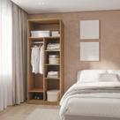 Guarda-roupa Modular 80cm sem Portas com Prateleiras Jade Cabecasa Madeiramadeira Avelã Guarda-roupa Modular 80cm sem Portas com Prateleiras Jade Cabecasa Madeiramadeira Avelã