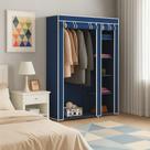 Guarda-Roupa Modular Azul com Zíper e 5 Compartimentos para Closet, Quarto e Organização de Roupas e Sapatos