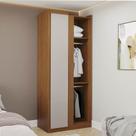 Guarda-Roupa Modular Canto Linear Arani CabeCasa MadeiraOriginals Marrom/Cinamomo/Off White