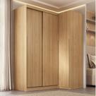 Guarda-roupa Modular de Canto 2 Peças 3 Portas com 2 Portas de Correr Jade CabeCasa MadeiraOriginals