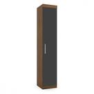 Guarda Roupa Módulo 1 Porta Genova Ipe Wood E Grafite Batrol Ipe Wood Com Grafite