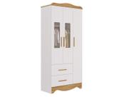 Guarda Roupa Moveis Peroba Clara Provençal Infantil MDF 03 portas 02 gavetas Guarda Roupa Moveis Peroba Clara Provençal Infantil MDF 03 portas 02 gavetas