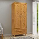 Guarda-roupa Multiuso 2 Portas 2 Gavetas Freijó Grécia Madeira Pinus - Cavazotto