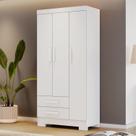 Guarda-roupa Multiuso com 3 Portas e 2 Gavetas Ébano