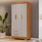 Guarda-roupa Multiuso com 3 Portas e 2 Gavetas Ébano