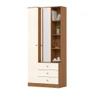 Guarda Roupa Multiuso Henn Doha 2 Portas 3 Gavetas Cinamomo Off White Com Nichos