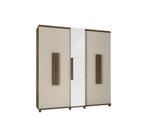 Guarda-Roupa Munique C/Espelho Freijó com Off White RV Móveis