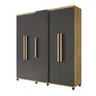 Guarda-Roupa Munique Cinamomo/Grafite RV Móveis