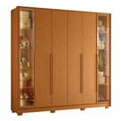 Guarda Roupa Napoli com Portas Laterais em Vidro Reflecta Bronze Cinamomo - Móveis Albatroz