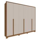 Guarda Roupa New Guarapari com 6 Portas e 6 Gavetas Móveis Rimo Jequitibá/Off White