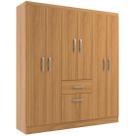 Guarda Roupa New Marbella Casal 7 Portas 1 Gaveta Evidencia Cor Cinamomo
