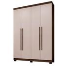 Guarda Roupa New Master 4 Portas 4 Gavetas Imbuia-off White MDP