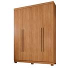 Guarda Roupa New Master 4 Portas de Bater 4 Gavetas Cinamomo MDP