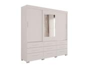Guarda-Roupa New Star 3 Portas 9 Gavetas com Espelho Salleto