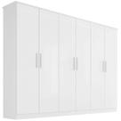 Guarda Roupa Nina Casal 6 Portas 4 Gavetas Bianchi Cor Branco