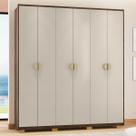 Guarda Roupa Noronha 2m 6 Portas e 4 Gavetas cor Imbuia e Fendi - Vila Rica