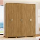 Guarda Roupa Noronha 2m 6 Portas e 4 Gavetas cor Nature - Vila Rica