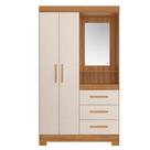 Guarda Roupa Notável NT 6020 EF 270 Solteiro 2 Portas 3 Gavetas 108cm MDP Off White